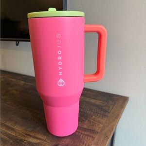 HydroJug Pink and Green Tumbler 40 oz